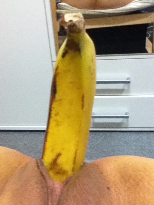 chinkholes4use:  I am such a desperate cock slut, I fucked myself with a banana.  i like bananas in 