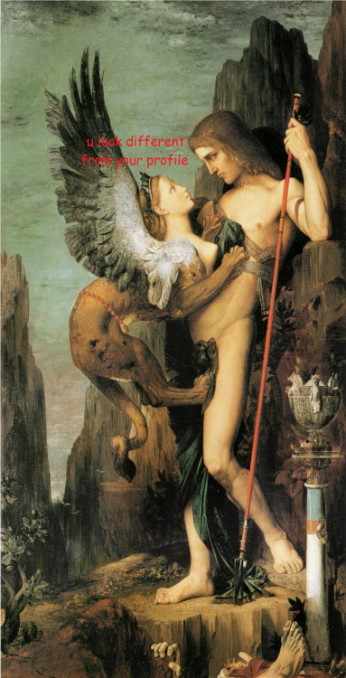 bitchfaceart: Gustave Moreau, Oediupus and the Sphinx