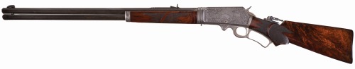 Conrad Ulrich engraved Marlin Model 1895 Deluxe lever action rifle, produced in 1902.from Rock Islan