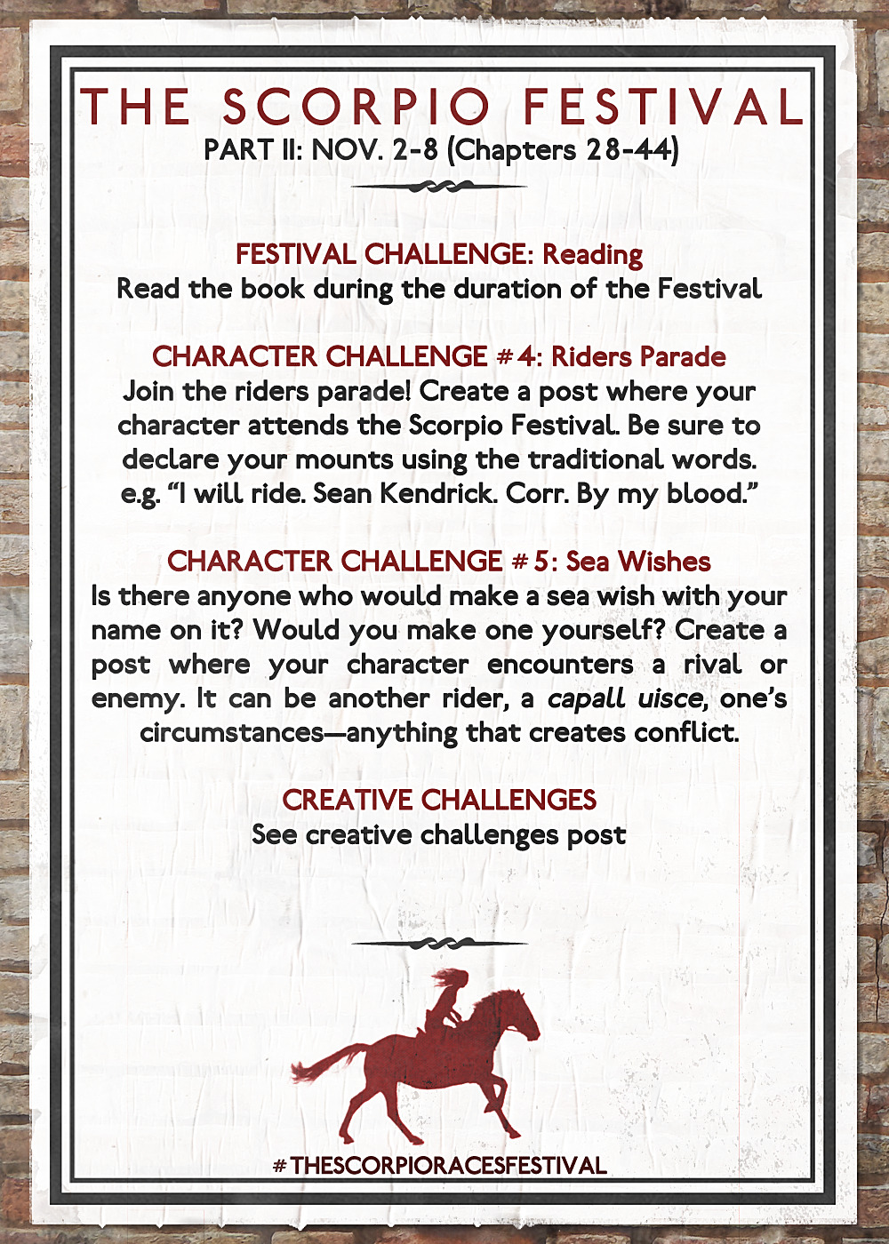 thescorpioracesfestival:   WELCOME TO THE SCORPIO RACES FESTIVAL 2015 Returning for