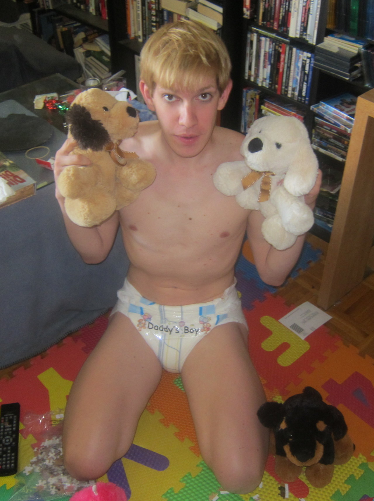 blondlittleboy:  I have THREE puppies!!!!  They’re all super-great and friendly