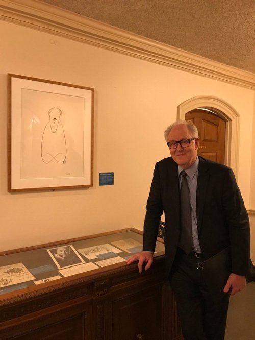 Guess who stopped by yesterday to take in our new exhibition John Lithgow: Actor as Artist?