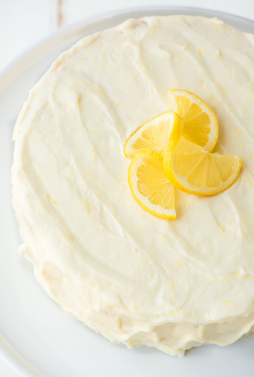 Porn Pics foodffs: Lemon Layer Cake with Lemon Cream