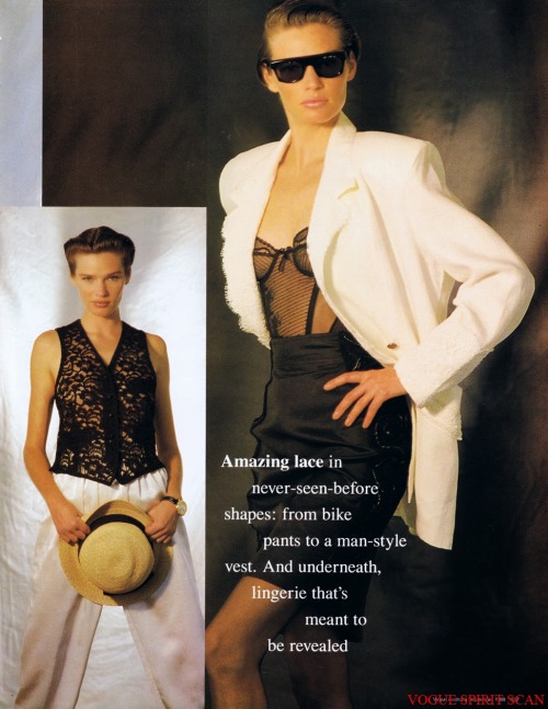 CAROL JACKSONAustralian Vogue EditorialSeptember 1988Photos: Bob Frame 