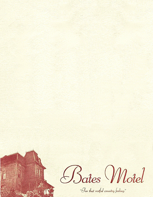 letterheady: Robert Bloch, 1985 | Kindly submitted by A. Kearns Fantastic Bates Motel letterhead, as