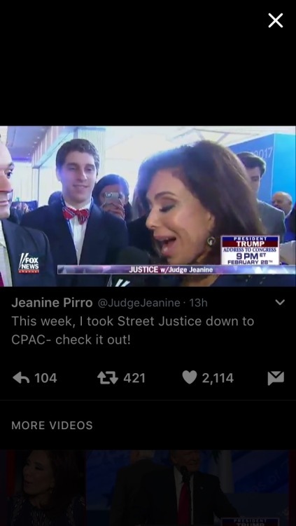 Me lurking/Snapping Justice Jeanine Pirro