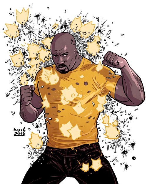 davidmbuisan: Luke Cage, Hero for Hire!! instagram.com/davidmbuisan Art by David M. Buis&aacu