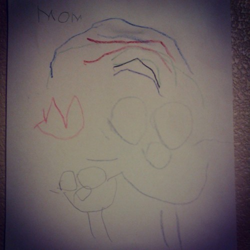 My 4yr old’s depiction of “momma and me” ♥ #art #drawing #child #parents #love #lo