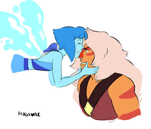 rondamar: I’m trash.So here, have some gems kissing “gems”.