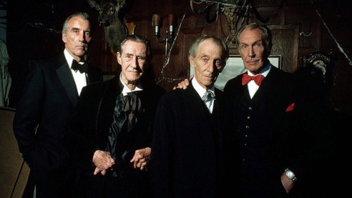 Kings of Horror: Christopher Lee, John Carradine, Peter Cushing, Vincent Price. Together for House o