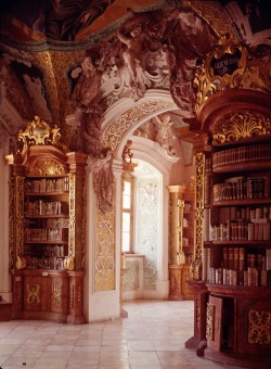 booksnbuildings:  Metten abbey library (Germany) Photo: Helga Schmidt-Glassner 
