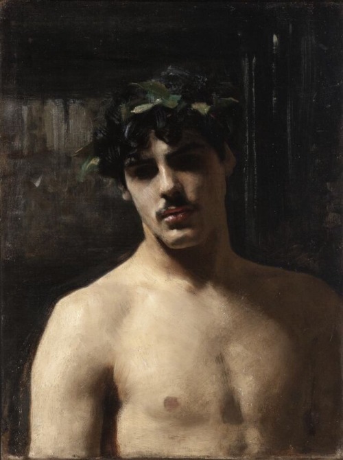 art-is-art-is-art:Man Wearing a Laurels, John Singer Sargent