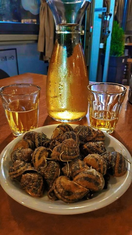 Fried snails is a famous traditional Cretan appetizer. It is known in Crete as &ldquo;Hohlioi boubou