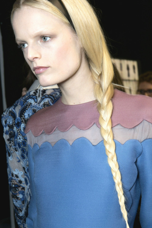 Hanne Gaby Odiele backstage Valentino fall/winter 2013