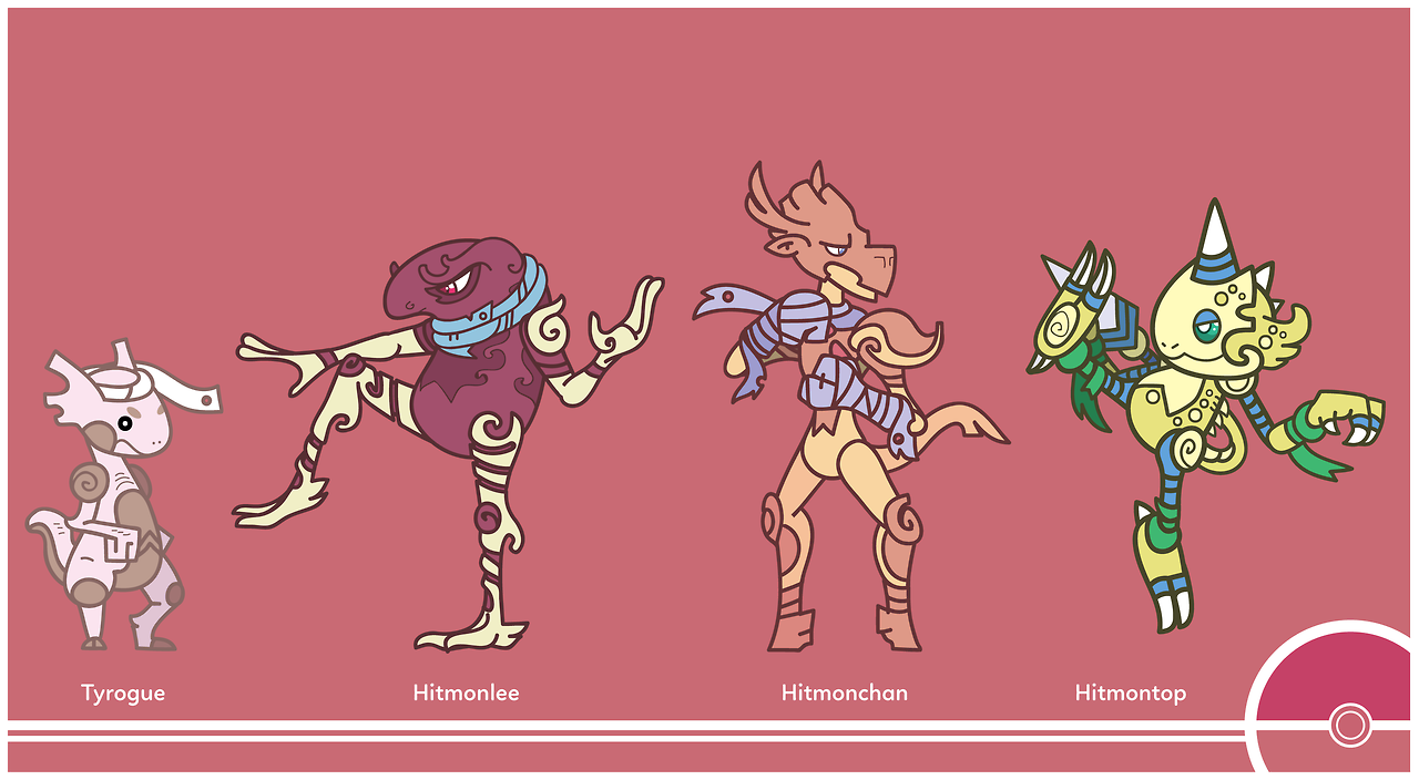 106 Hitmonlee, Hitmonlee and Hitmonchan are the only Pokémo…