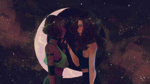 ehlihr: korrasami commission completed for @quite-quirksome !! i had Much Fun with this commission i