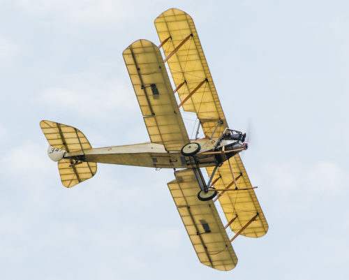 BE2c of the Great War Display Team at Farnborough in 2014.