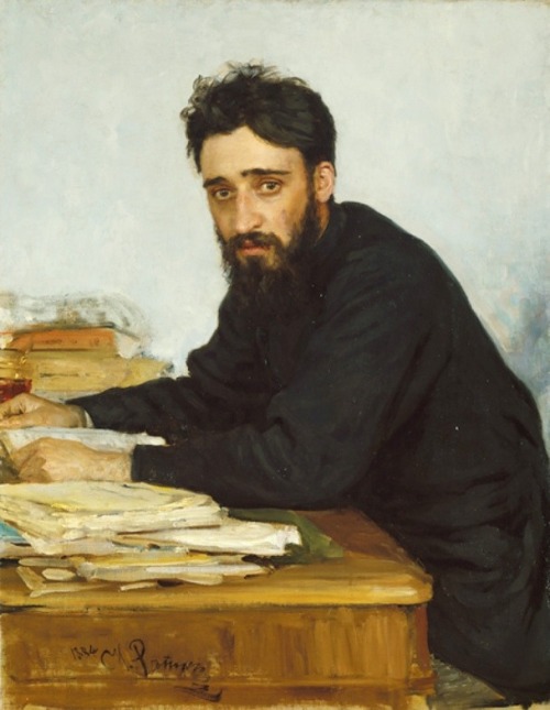 Portrait of writer Vsevolod Mikhailovich Garshin, Ilya Repin