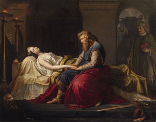 monsieurleprince:  Adolph Ehrhardt (1813 - 1899) - Charlemagne mourning over the death of his wife Fastrada, 1857