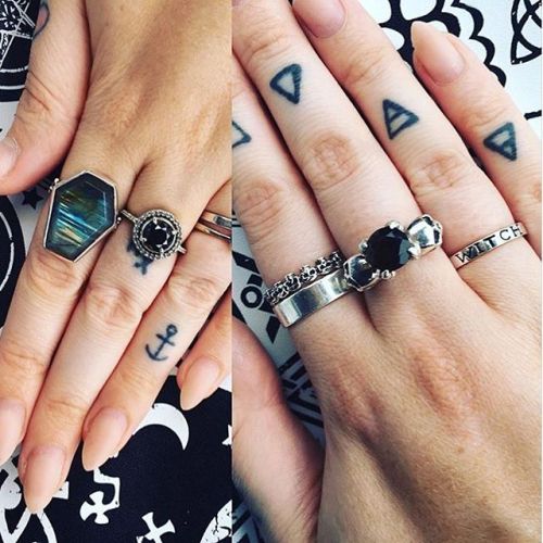 Gothic treasuresRepost from @louise_auker of her Empty Casket ring collection! All (minus the beaut 