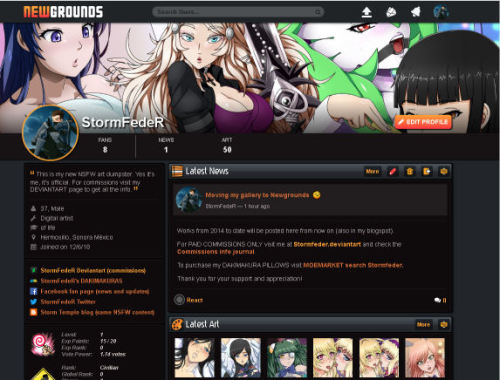 So since Tumblr is kicking the bucket I’m moving my stuff to Newgrounds.(I can move 50 pieces a day 