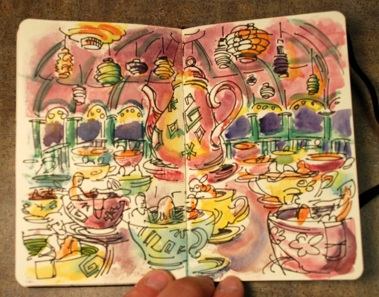 davidesky2:  Sketches of Walt Disney World by Chris Buchholz. 