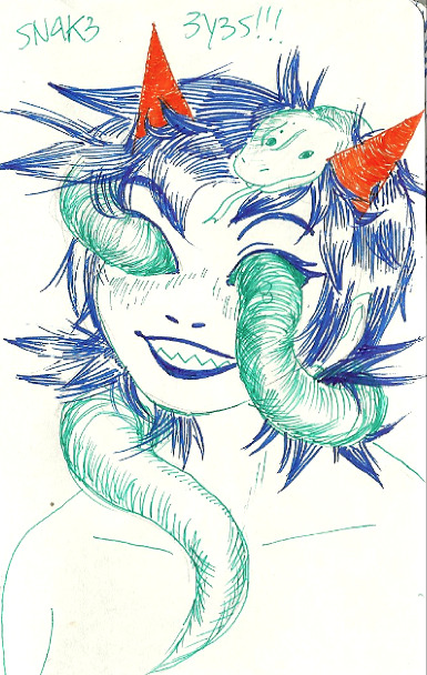  me: what should i draw friend: SNAAAKKE EYEESSS me: terezi? ok.  