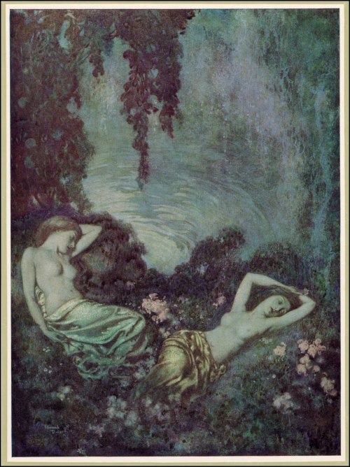 transistoradio:  Edmund Dulac (1882-1953), illustration for Edgar Allan Poe (1809-1849), “Al Aaraaf,” The Bells and Other Poems (NY: Hodder and Stoughton, 1912). Via littlecarmesina.