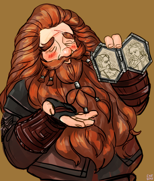 ewebean:Day six of 13 Days for 13 Dwarves: GloinIt’s a shame that his wife’s name is literally “Unna