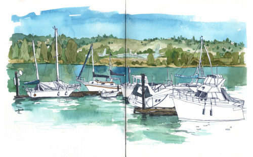 Seattle sketchbook drawings from August 