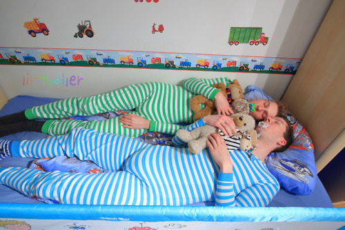 Just 2 little ones who fell asleep after watching cartoons over their bedtime.“Buuuut daddy, @
