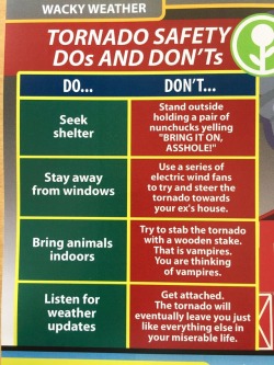 obviousplant:Tornado Safety. From the Obvious Plant magazine. Buy or download the whole thing here.