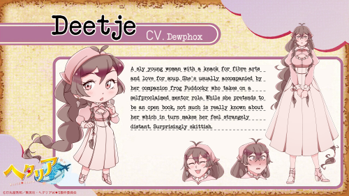 Deetje official. ✨She made the cut and will join hetalia world stars this summer&hellip;..not, b