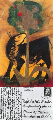 last-picture-show - Franz Marc, Postcards - - Two Foxes, To Albert...