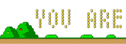 suppermariobroth:  The coins at the end of Super Mario World’s last level, Funky.