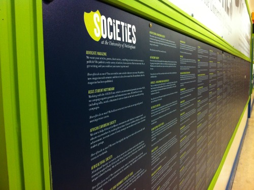 Yes we really do have THAT many societies here. Including Quidditch, Skydiving and Capoeira.