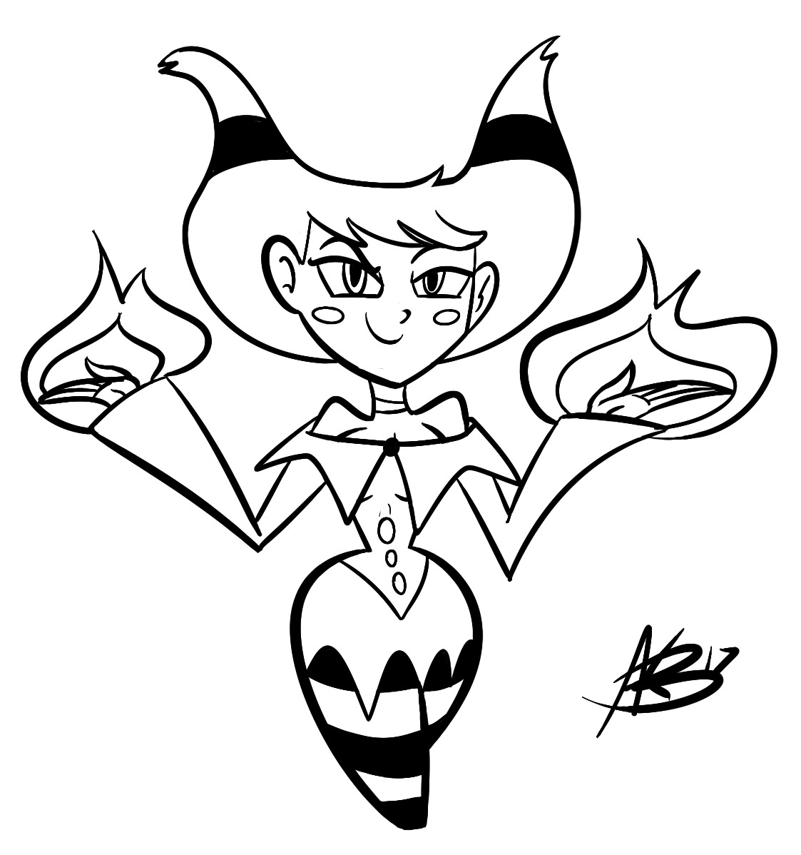 akbdrawsstuff:   Digital Inktober Day #14: Jinx by AKB-DrawsStuff  Digital Inktober