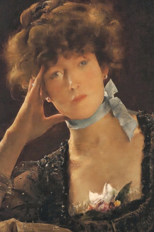 Alfred Stevens: Portrait of Sarah Bernhardt, 1885.