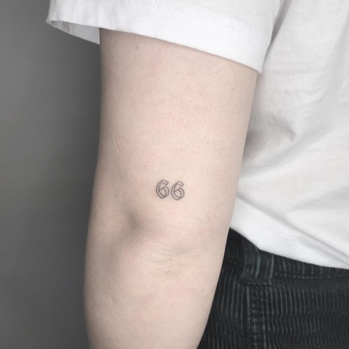 ‘66’ ✨ Thanks again Harriet! . . . . . #contemporarytattooing #minimalisttattoo #wheretheytatt #ttis