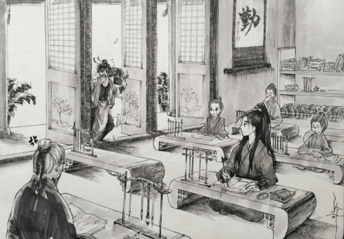 gallisto: Lin Shu！You have been late for an hour！！！ -by the teacher ヽ(#`Д´)ノ 林殊，已经上课半个时辰了！！