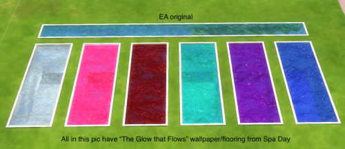 lolnynysmods:Get Together Shimmer pool water recolors!*the top line is the original, the others are 