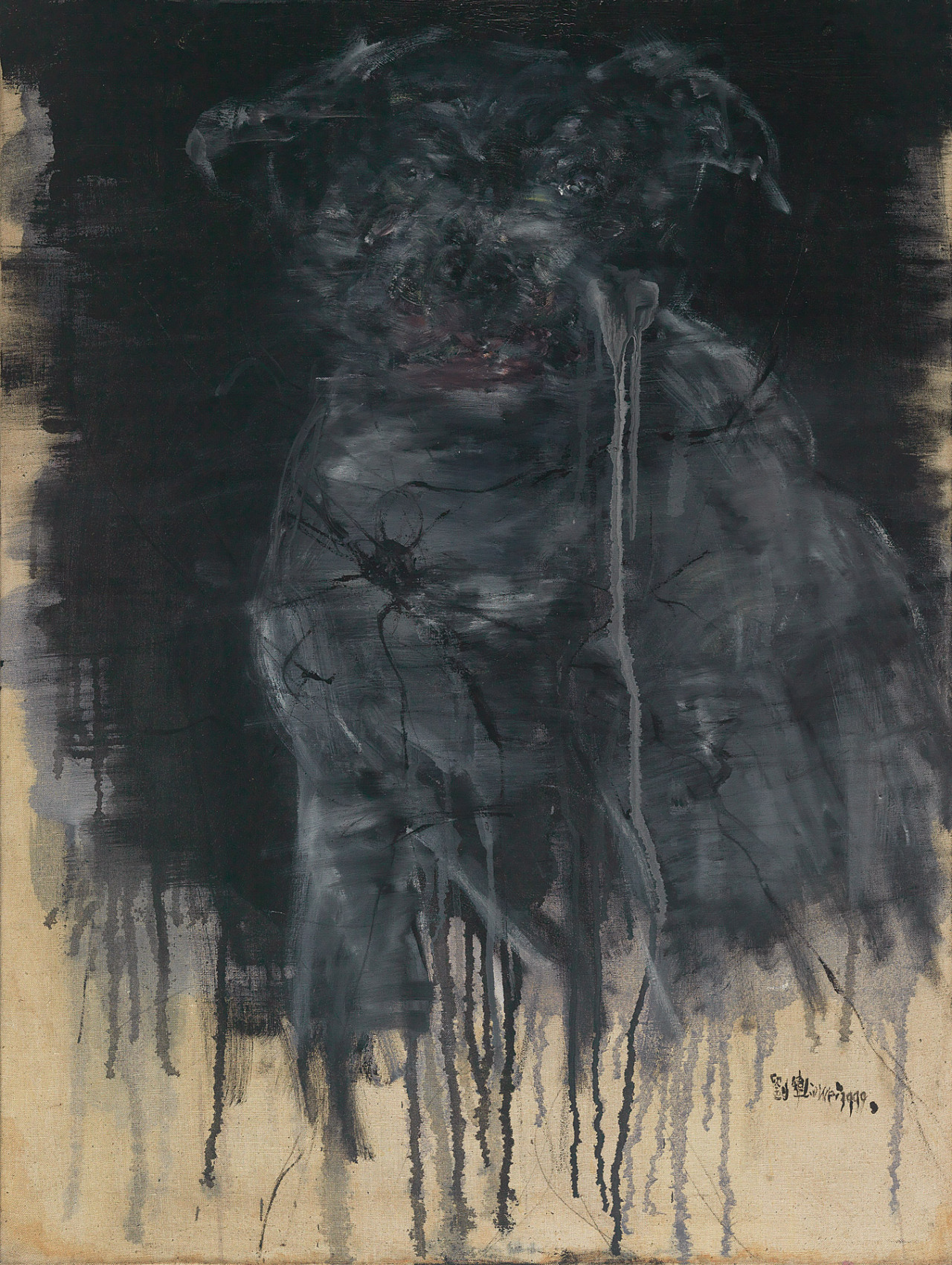 Liu Wei (Chinese, b. 1965), Dog No. 2, 1999. Oil on canvas, 80 x 60 cm.
