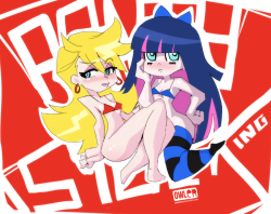   Panty &amp; Stocking doodle I did in a recent stream