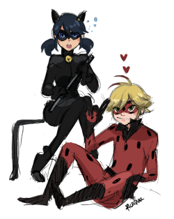 wonderfulworldofmoi:  imagine the chaos if they actually switched kwamis… i gave adrien red tips rip 