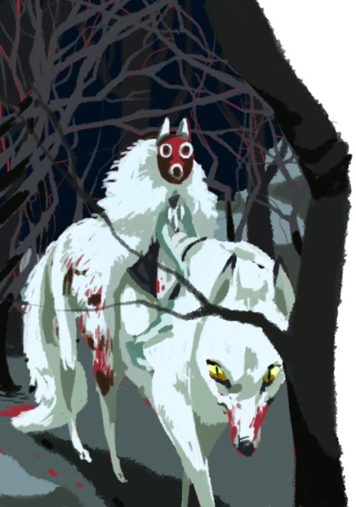 I’m so happy I followed my own advice and drew mononoke for color practice! It was great!