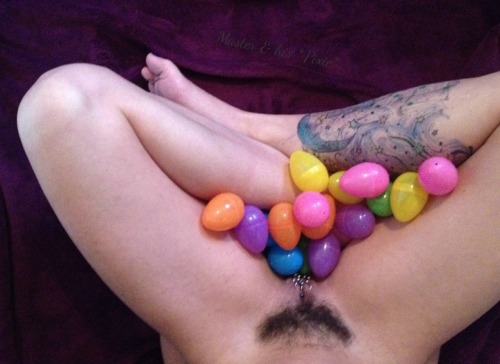 masters-beautifully-bound-pixie: Happy Easter!! Master &amp; his *Pixie*