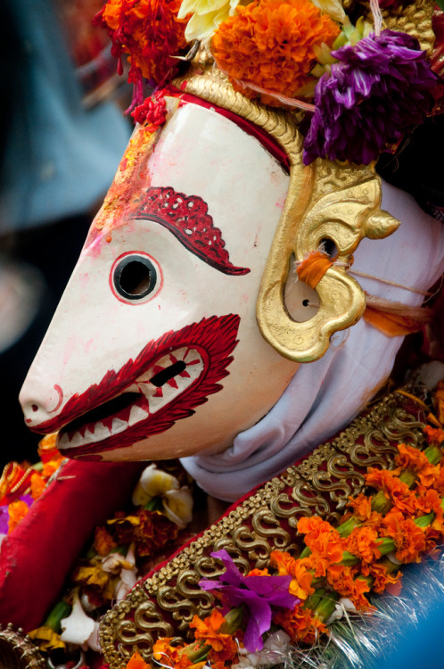 Dancer with Nrsimha mask, Nepal