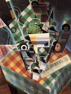 cubism-art:  Still Life with Checked Tablecloth,