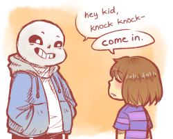 hocho-ocha:  the only way to beat sans in a pacifist run: kill one of his jokes 