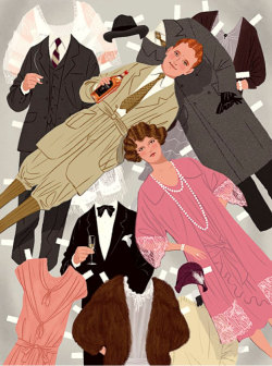 scribnerbooks:  The Legends of F. Scott &amp; Zelda Fitzgerald via newyorker Illustration by Leo Espinosa  